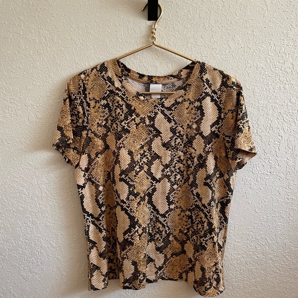 GOLD SNAKE PRINT H&M SHIRT SIZE SMALL